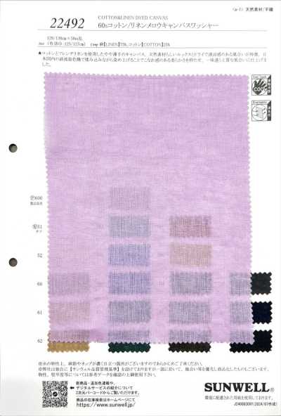 22492 Canvas morbido in cotone/lino con finitura lavata
