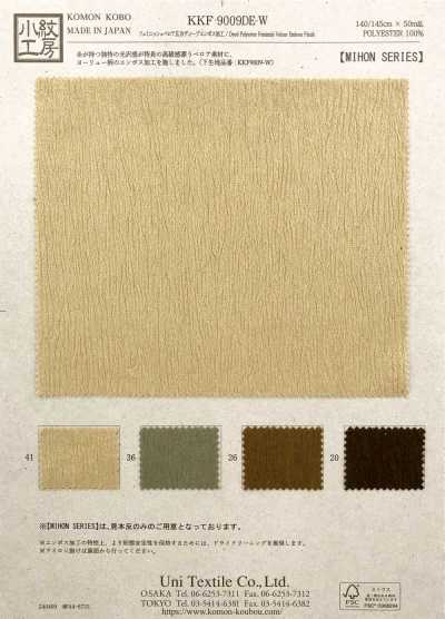 KKF9009DE-W Feminish Velour a larghezza ampia con finitura goffrata profonda