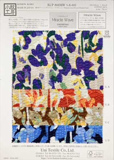 KCP808MW-DK-692 Cotone 80 batista stampa Miracle Wave
