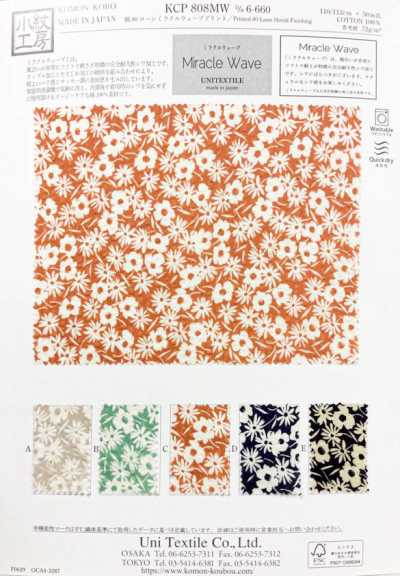 KCP808MW-D6-660 Cotone 80 Lawn Stampa Miracle Wave