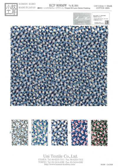 KCP808MW-DK-301 Cotone 80 batista stampa Miracle Wave