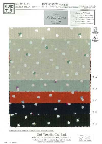 KCP808MW-DK-633 Cotone 80 Lawn Stampa Miracle Wave