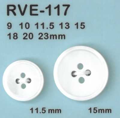 RVE117 Bottone a 4 fori in conchiglia d'acqua dolce
