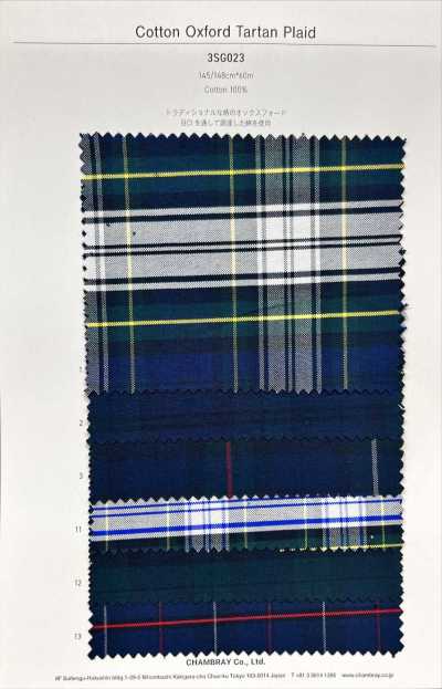 3SG023 Cotone Oxford a quadri tartan