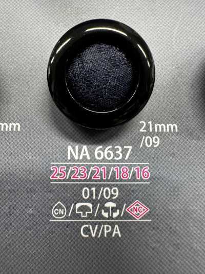 NA6637 Bottone rivestito con cappuccio e gambo chiuso combinati
