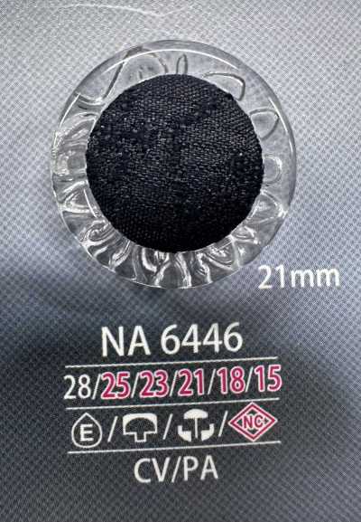 NA6446 Bottone rivestito con combinazione cappuccio e gambo chiuso