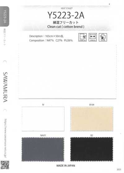 Y5223-2A Misto cotone taglio a vivo