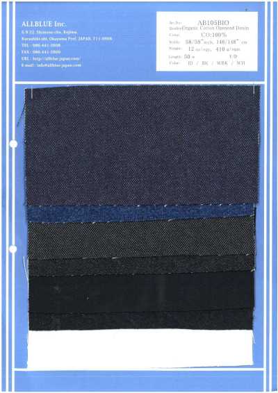 AB105BIO 13.7 Oz Denim organico open-end antique