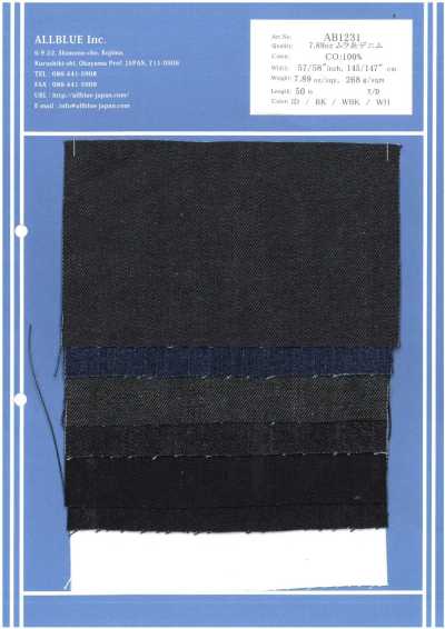 AB1231 Denim a filato irregolare 7,89 oz
