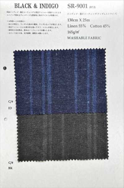 SR9001 Lino/Cotone spalmato di inchiostro, lavato una volta