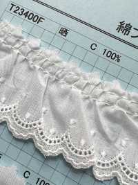 T23400F Pizzo Volant Di Cotone Kyowa Lace Sottofoto