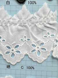 8025F Pizzo Volant Di Cotone Kyowa Lace Sottofoto