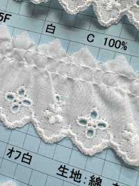 8265F Pizzo Volant Di Cotone Kyowa Lace Sottofoto