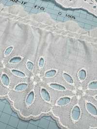 23402-1F Pizzo Volant Di Cotone Kyowa Lace Sottofoto