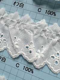 8265-1F Pizzo Volant Di Cotone Kyowa Lace Sottofoto