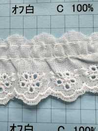 23707-1F Pizzo Volant Di Cotone Kyowa Lace Sottofoto