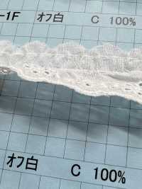 23707-1F Pizzo Volant Di Cotone Kyowa Lace Sottofoto