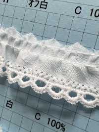 8086-1F Pizzo Volant Di Cotone Kyowa Lace Sottofoto