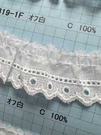 T23319-1F Pizzo Volant Di Cotone Kyowa Lace Sottofoto