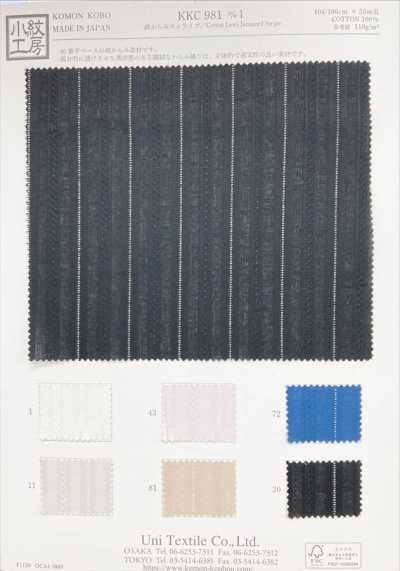 KKC981-D1 Cotone rigato Leno