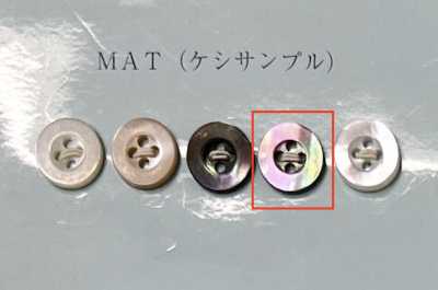 EX601MAT Bottone in conchiglia madreperla marrone con bordo, a 4 fori, opaco