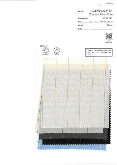 02100039044 Finitura anti-restringimento a righe Cupro