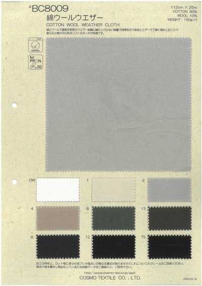 BC8009 Tessuto antitempo in cotone e lana