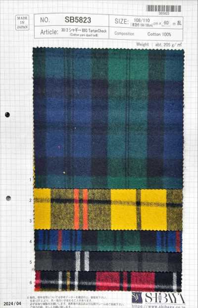 SB5823 30/2 Tartan shaggy a grandi quadri
