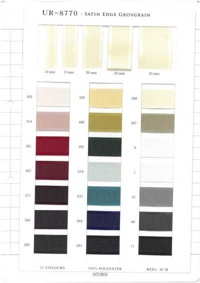 UR-8770 Grosgrain con bordo satinato