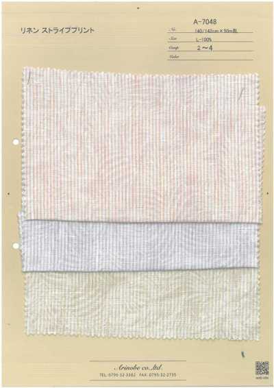 Stampa a righe in lino