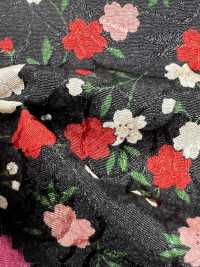 88635 SEVENBERRY® Chirimen Jacquard Cherry Blossom/Foglia Di Canapa[Tessile / Tessuto] VANCET Sottofoto