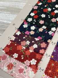 88635 SEVENBERRY® Chirimen Jacquard Cherry Blossom/Foglia Di Canapa[Tessile / Tessuto] VANCET Sottofoto