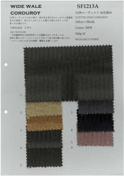SF1213A Velluto a coste 3,5W tinto in reattivo