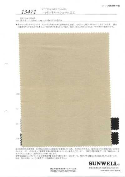 13471 Flanella di cotone finitura Marshmallow