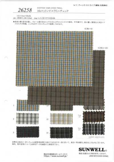 Viyella di cotone 16s a microquadri