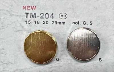 TM-204 Bottone in metallo, retro a gambo, bordato