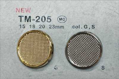 TM-205 Bottone in metallo, retro a gambo, bordato