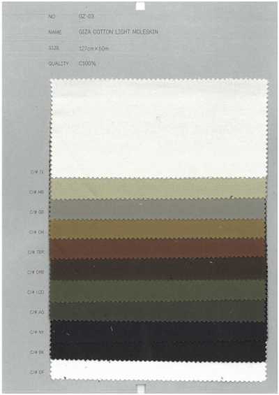 GZ-03 Moleskine leggera in cotone Giza