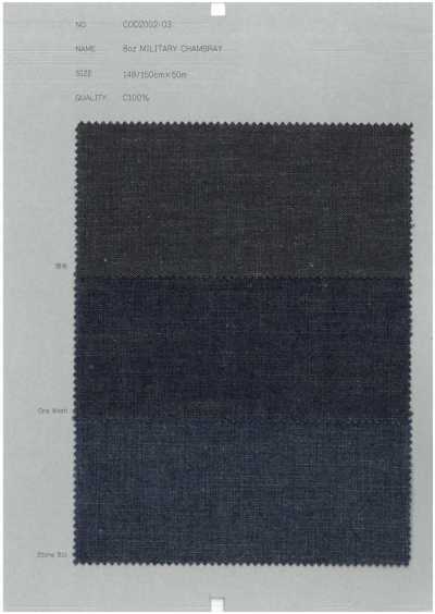 Chambray militare da 8 oz