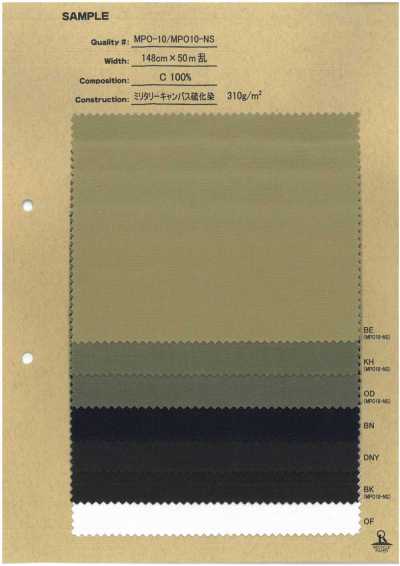 MPO10-NS Canvas militare tinto allo zolfo