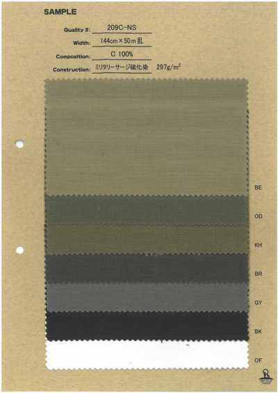 209C-NS Serge militare tinto allo zolfo