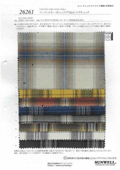 26261 Codotto Organics® Viyella a quadri 20s