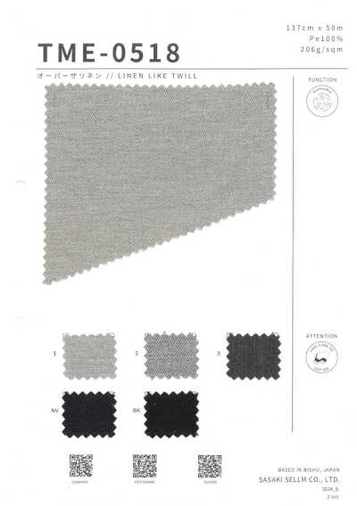 TME-0518 Sopra il lino // twill effetto lino