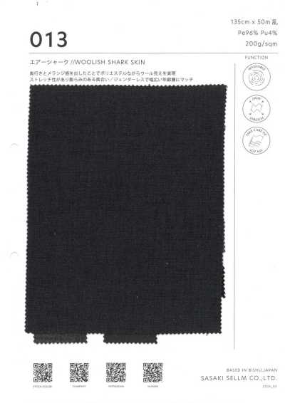 013 Sharkskin lanoso elasticizzato