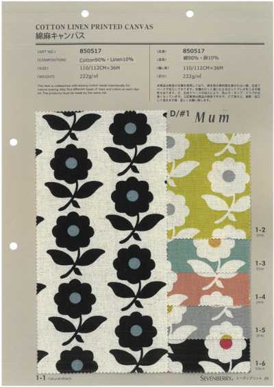 850517 SEVENBERRY® Canvas in cotone e lino Mum