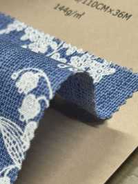 850530 Loomstate Blue Garden Mughetto[Tessile / Tessuto] VANCET Sottofoto