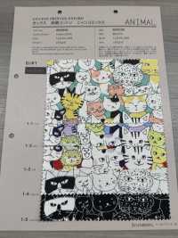 850536 SEVENBERRY® Oxford Cotone Non Sbiancato Nyan Comics[Tessile / Tessuto] VANCET Sottofoto