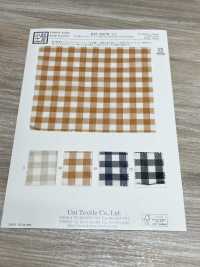 KYC326-W-D1 Organza Tinta In Filo T/C A Quadri Larghi[Tessile / Tessuto] Uni Textile(Komon Studio) Sottofoto