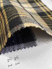 KYC401-W-D2 Filato Tinto In Filo T/Ry Check Fuzzy[Tessile / Tessuto] Uni Textile(Komon Studio) Sottofoto