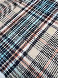 KYC411-D3 T/C Filato Tinto In Filo Check Gold Care[Tessile / Tessuto] Uni Textile(Komon Studio) Sottofoto